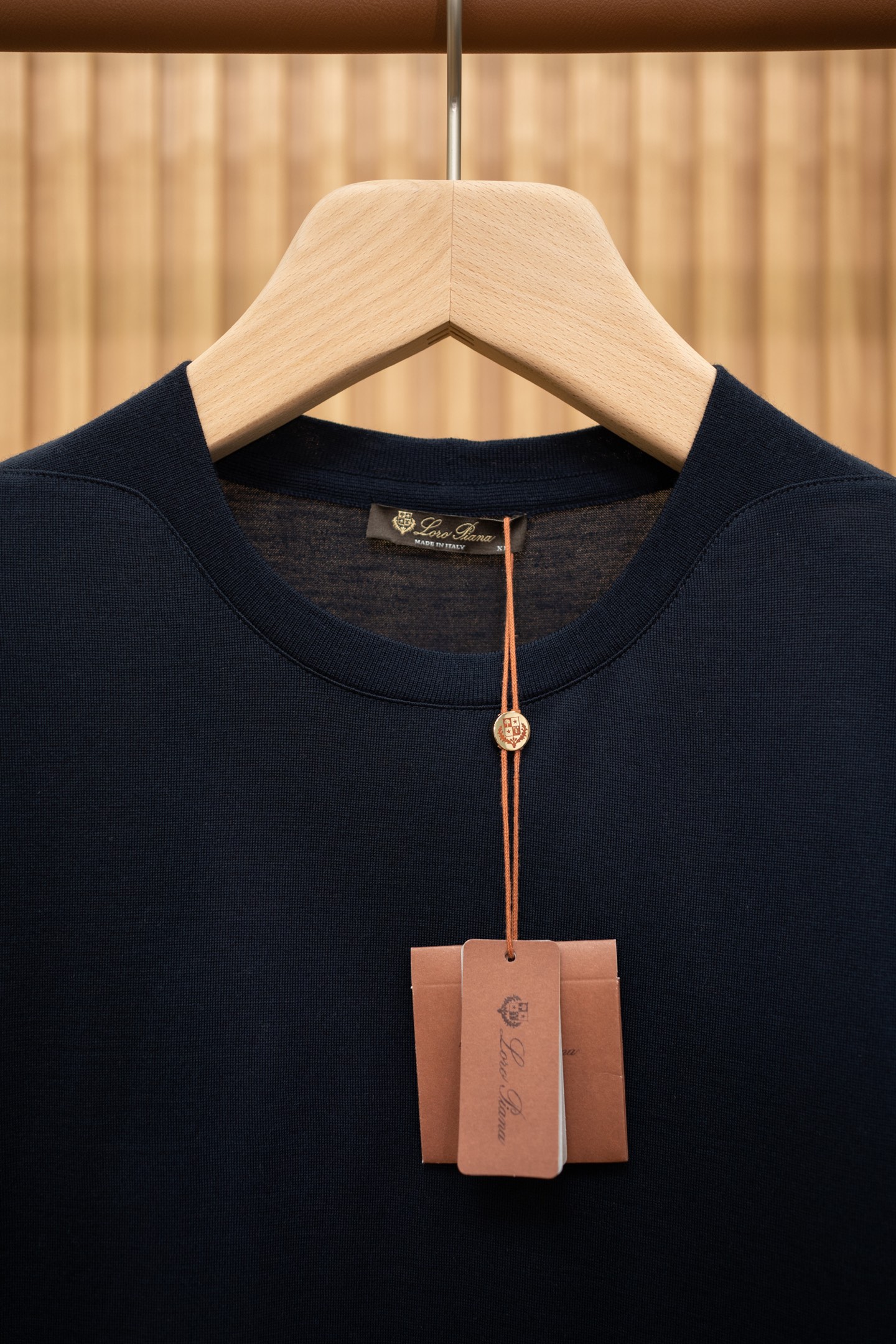 LP Navy Fine Knit Short Sleeve Tee