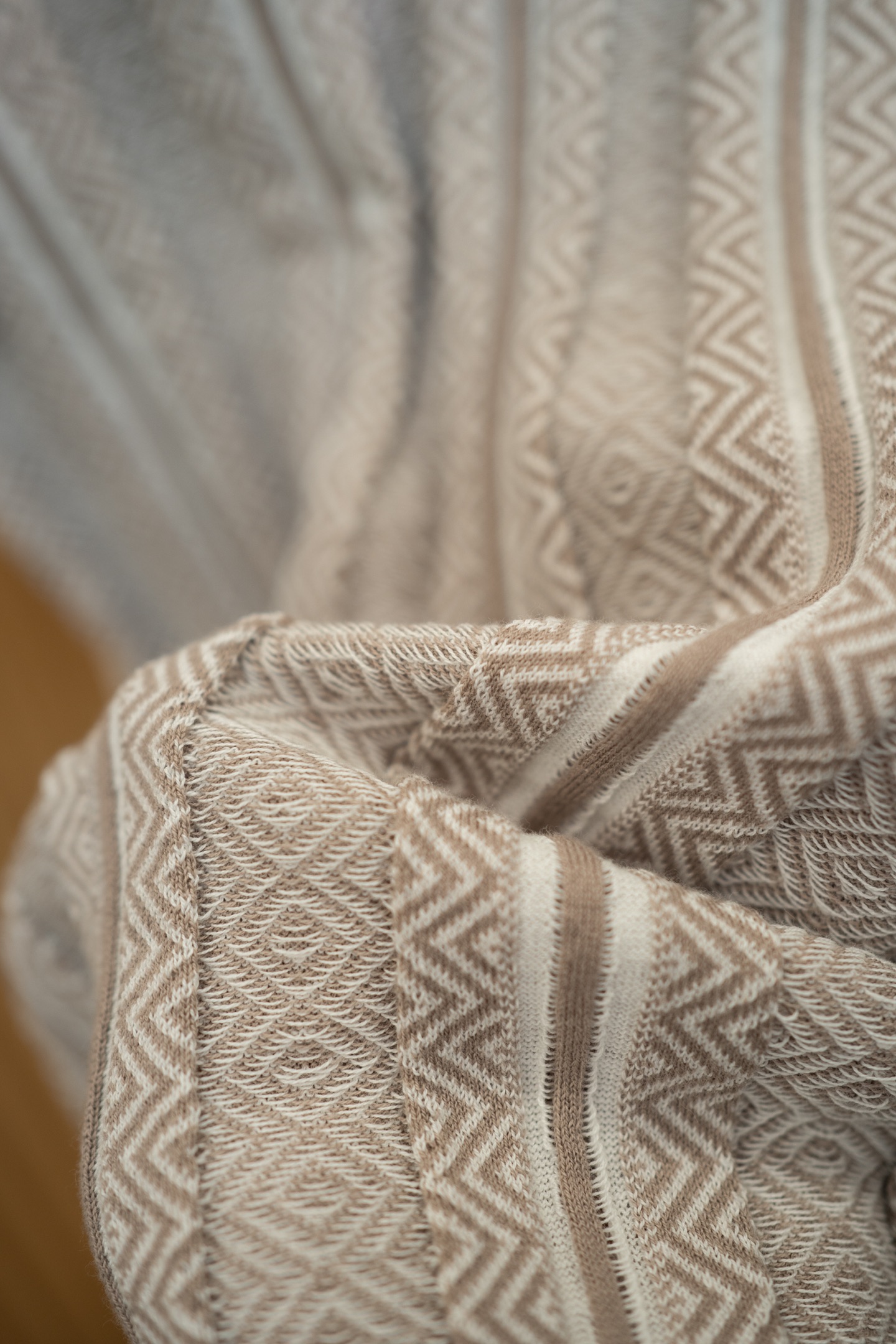 LP Taupe Stripe Knit Polo Shirt