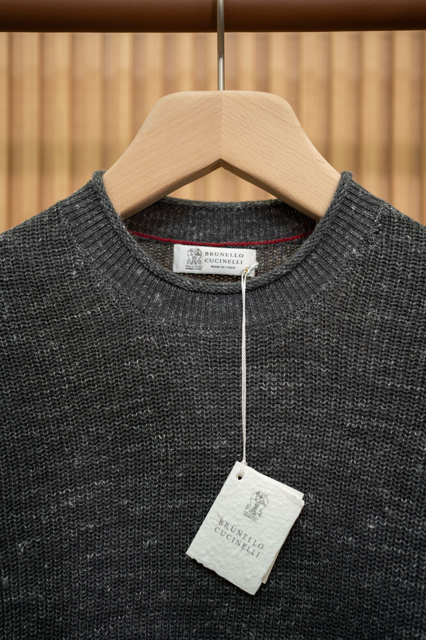 LP Dark Heather Short Sleeve Knit Sweater