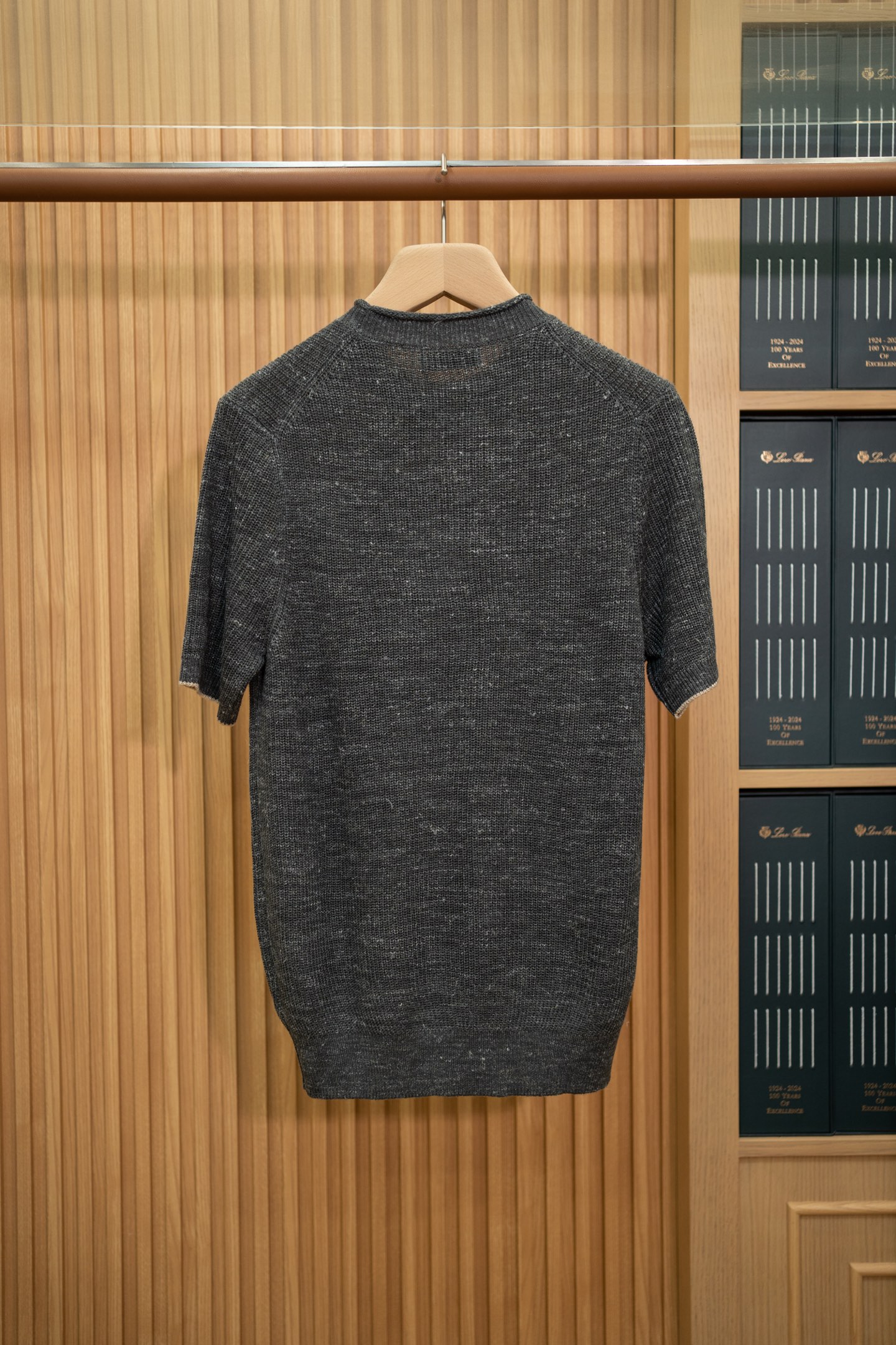 LP Dark Heather Short Sleeve Knit Sweater