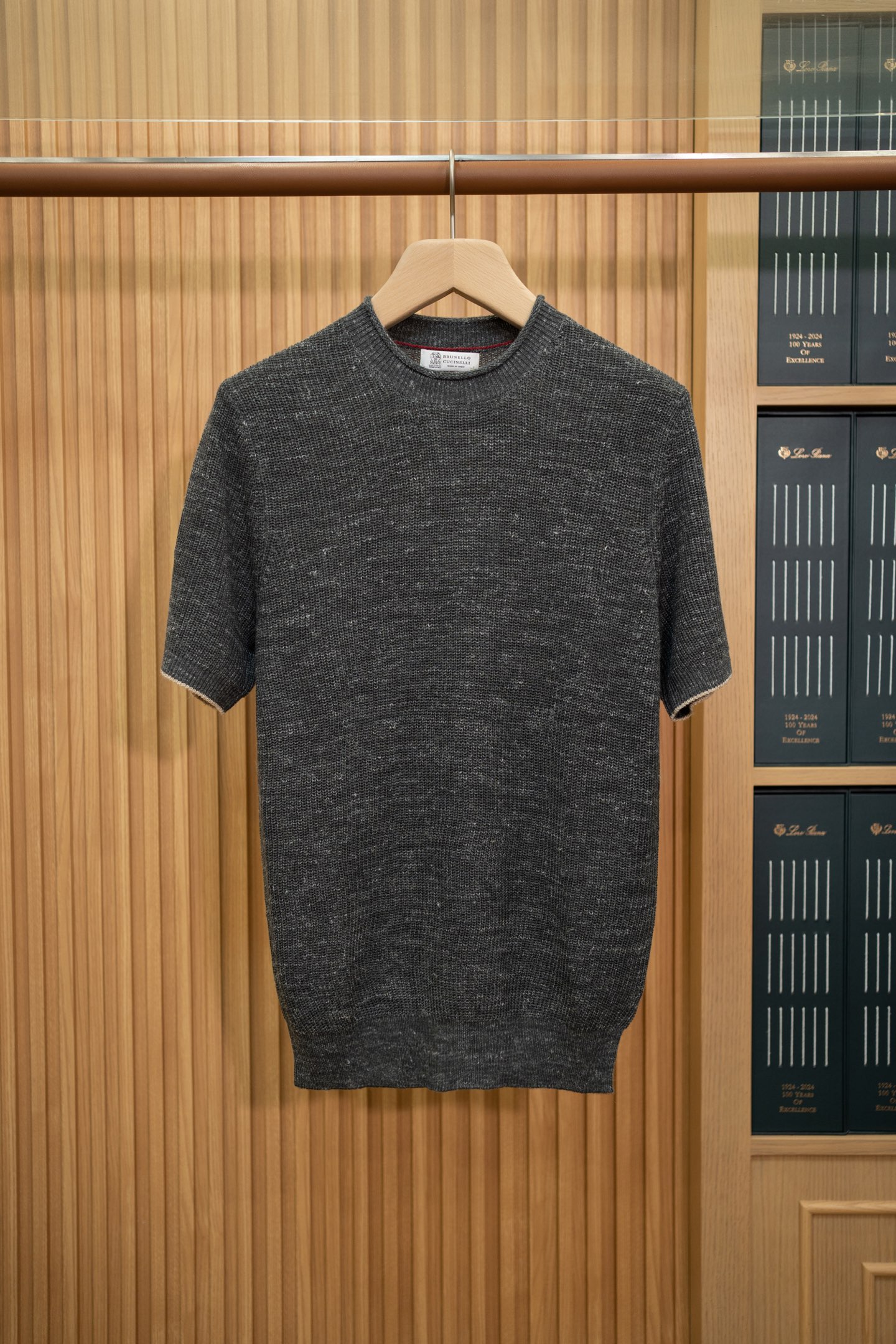 LP Dark Heather Short Sleeve Knit Sweater