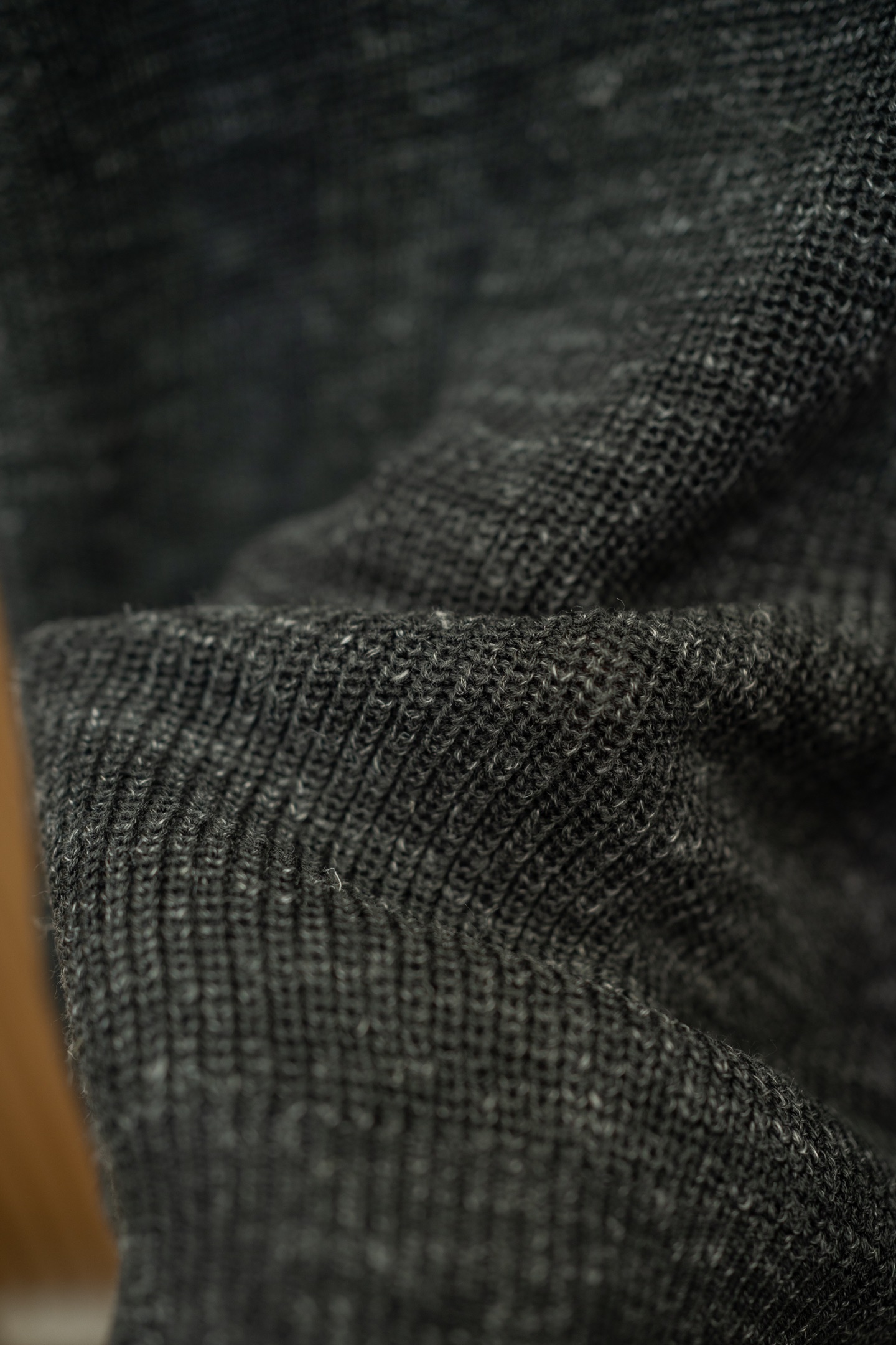 LP Dark Heather Short Sleeve Knit Sweater