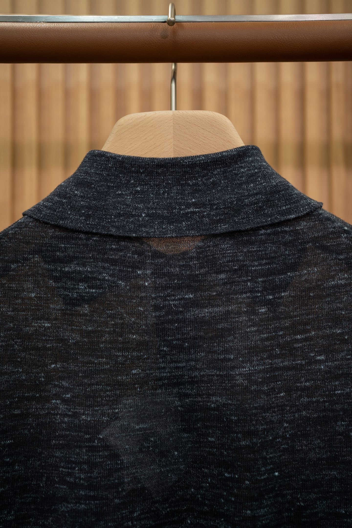 LP Dark Heather Linen Knit Polo Shirt