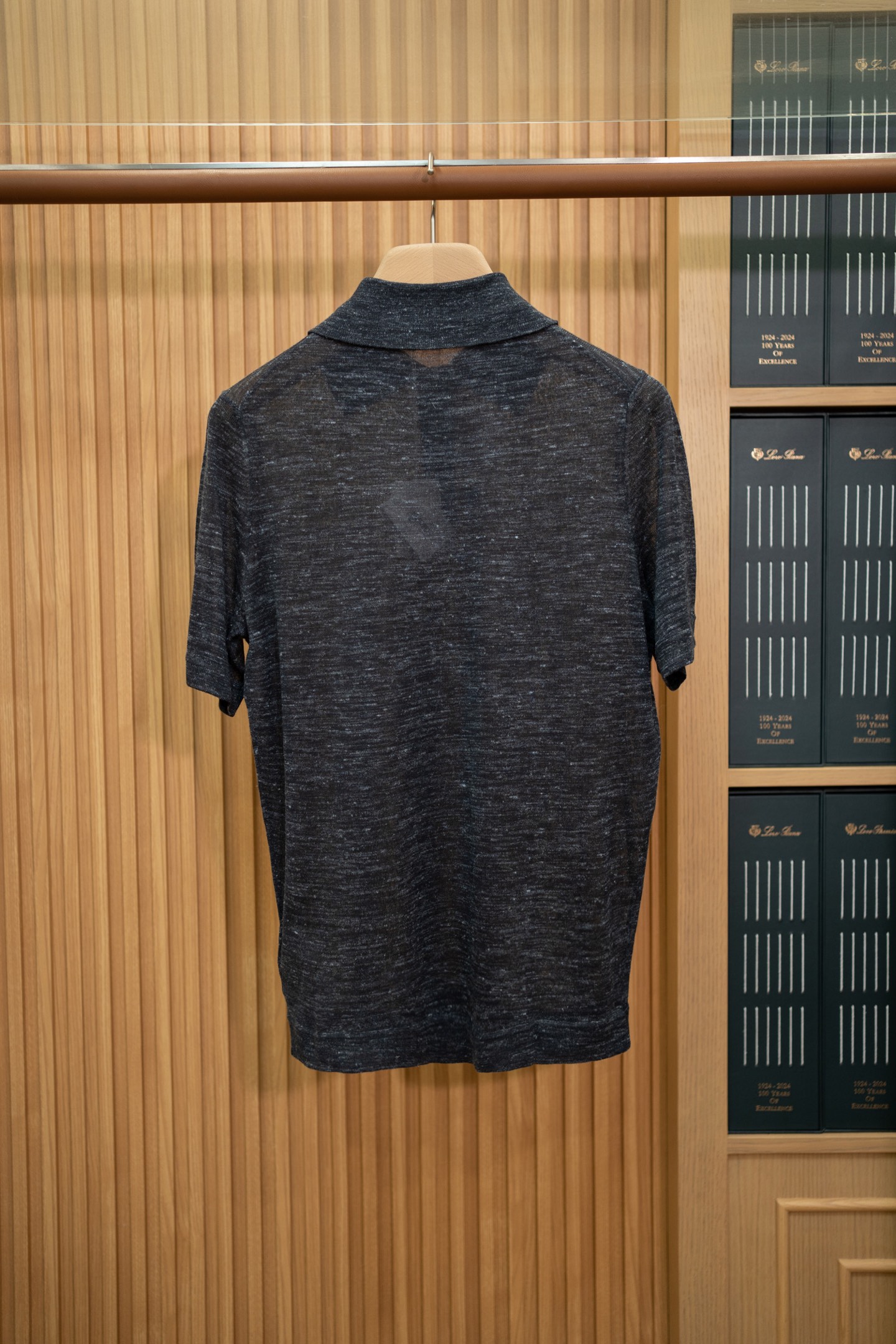 LP Dark Heather Linen Knit Polo Shirt