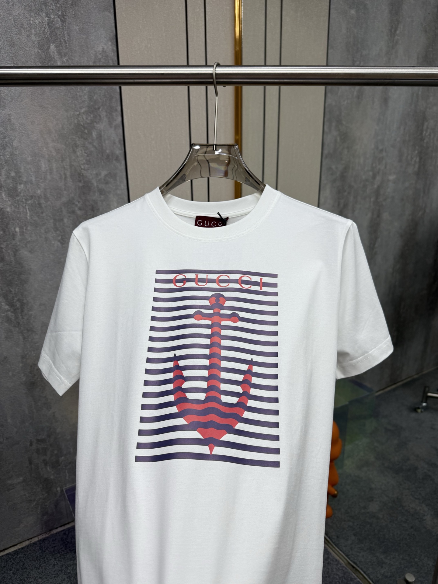 Gucci Anchor Print T-Shirt - Navy Blue, Luxury Cotton, 2024 Spring Collection 5 i1747718362957 5826 0 3