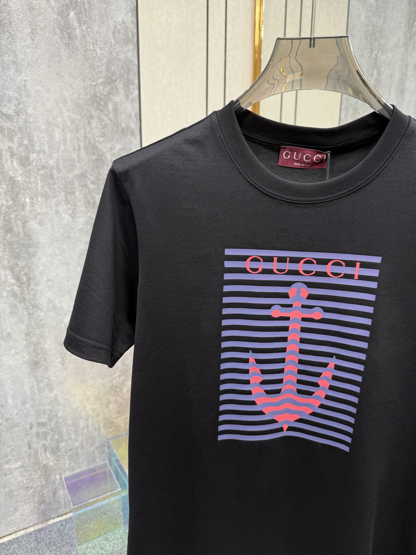 Gucci Anchor Print T-Shirt - Navy Blue, Short Sleeve, Nautical Collection 4 i1747718754973 5892 0 2