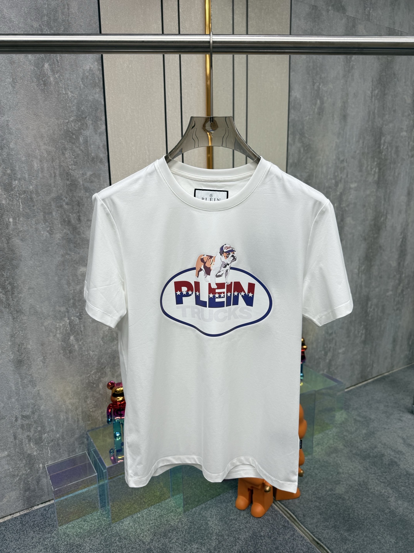 P600 Philipp Plain 2025 European-Risk Rogue Series Silk-Cotton T-shirt with Paint Print
