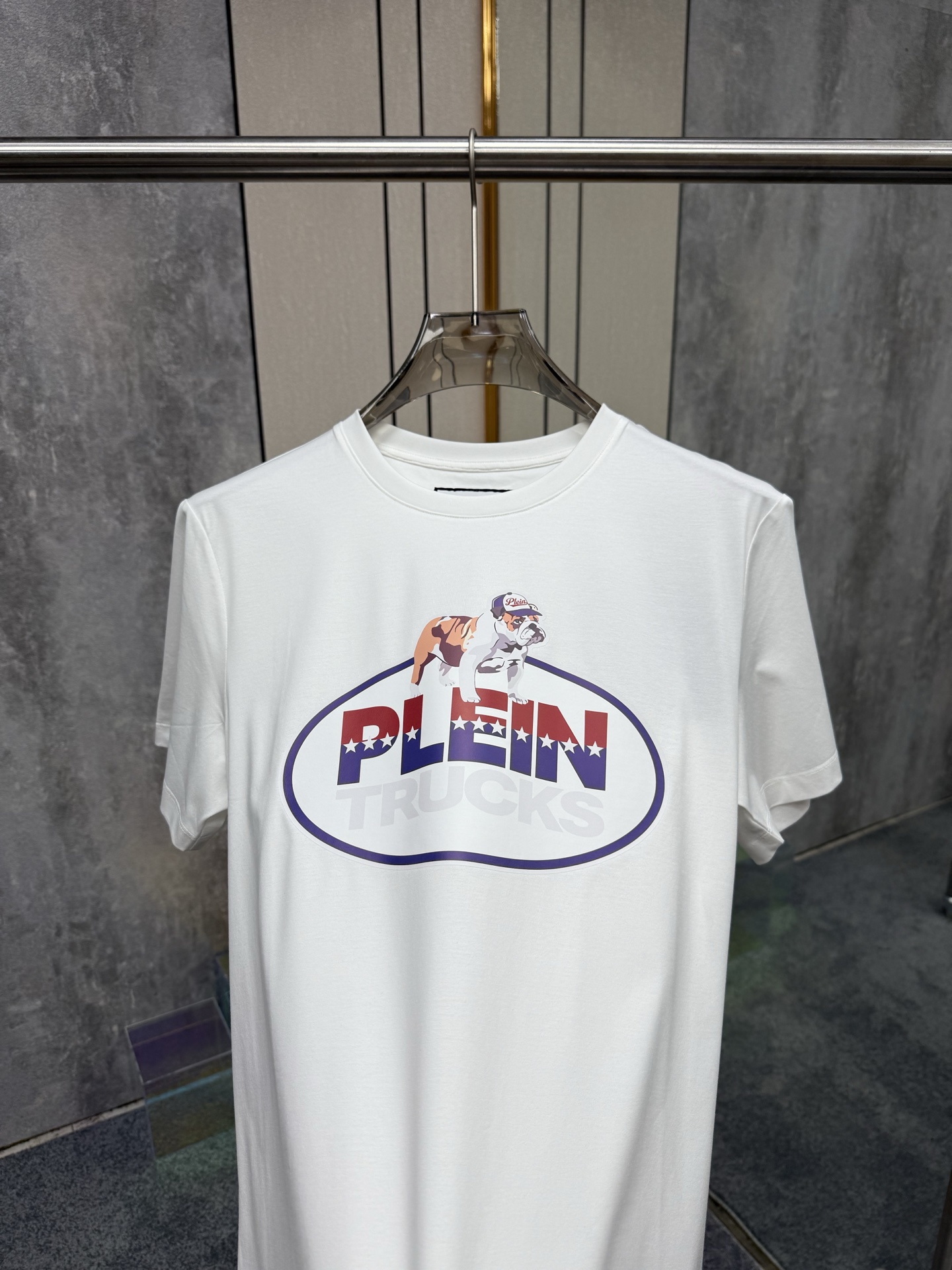 P600 Philipp Plain 2025 European-Risk Rogue Series Silk-Cotton T-shirt with Paint Print - 图片 4