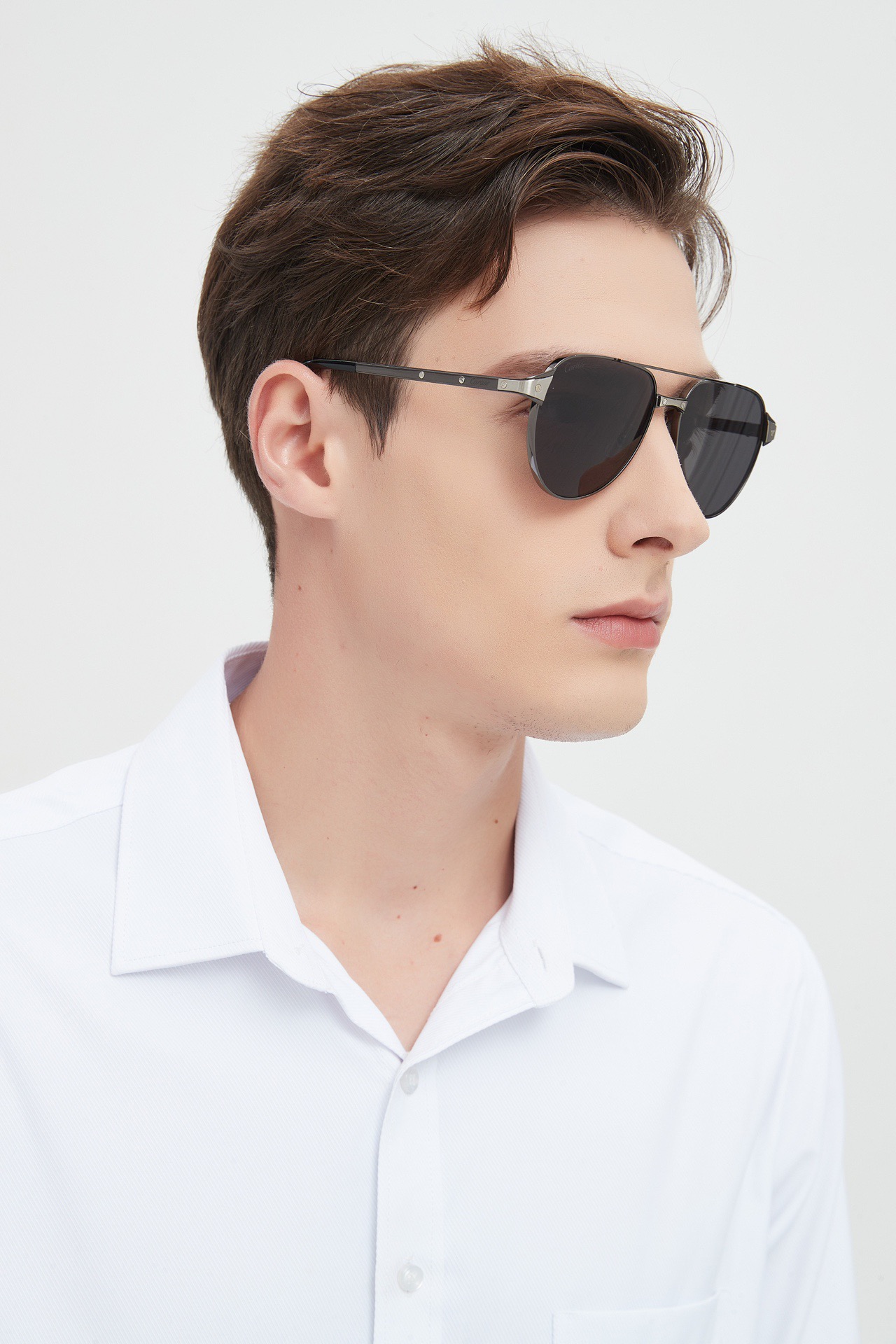 Cartier CT0425S Aviator Sunglasses - Metal Frame, Polarized Lenses 1 i1750873056736 7865 0 0