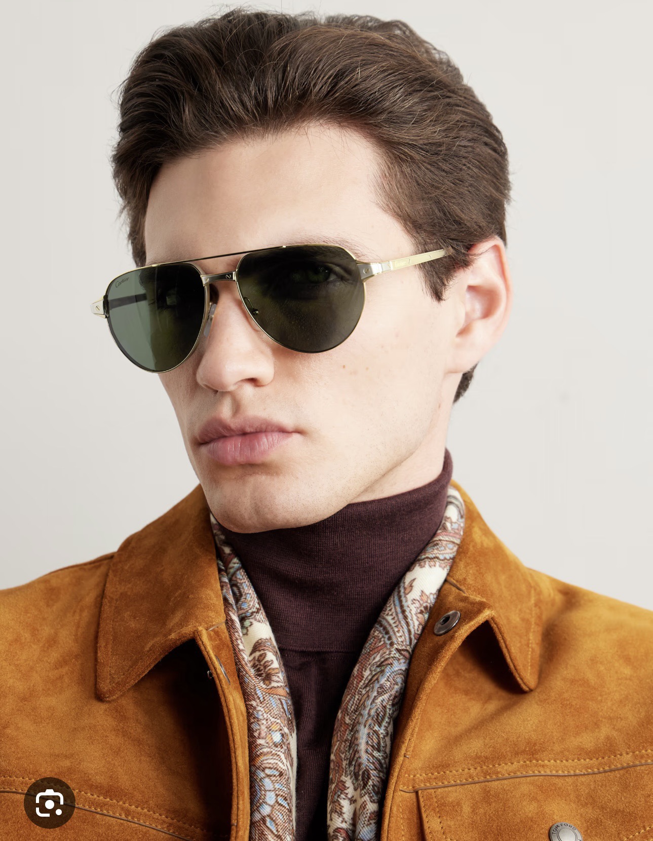 Cartier CT0425S Aviator Sunglasses - Metal Frame, Polarized Lenses 6 i1750873060747 7563 0 5