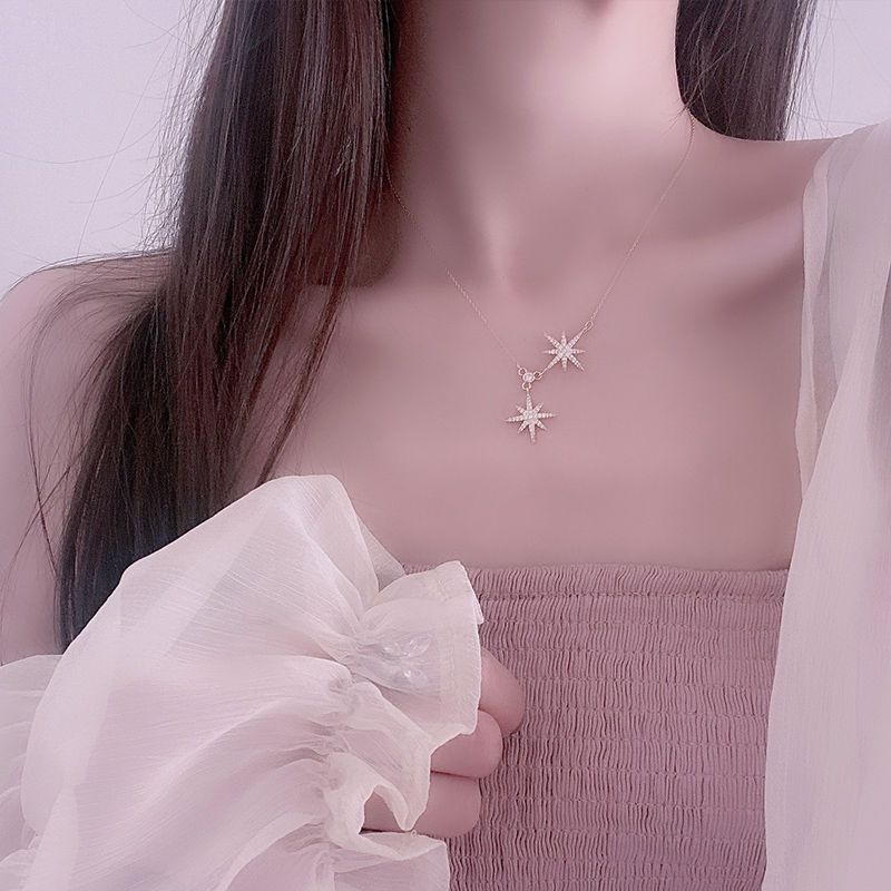 ￥108 APM项链：高版本同款六芒星项链镀真金锁骨链百搭轻奢高级时尚首饰生日中秋礼物