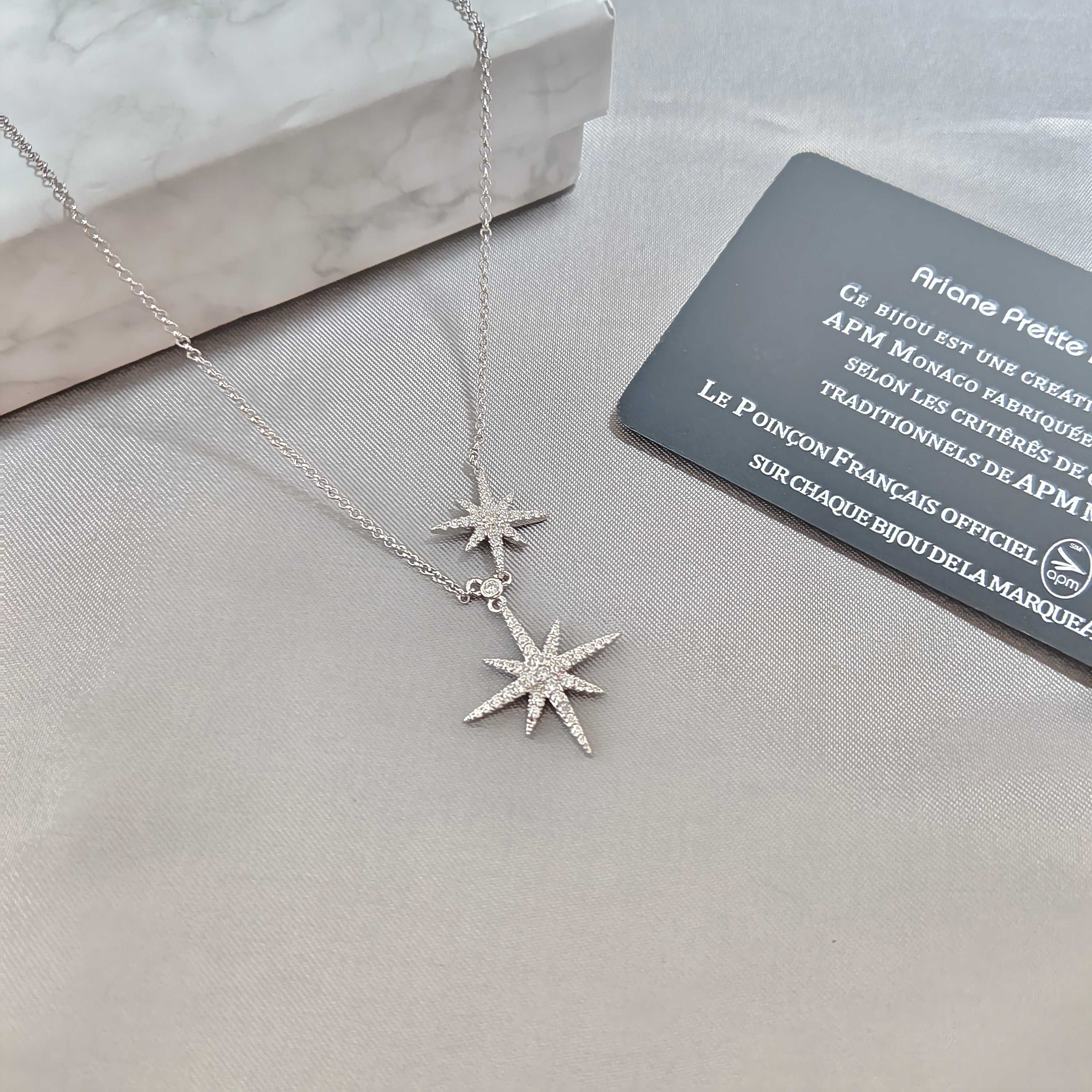 ￥108 APM项链：高版本同款六芒星项链镀真金锁骨链百搭轻奢高级时尚首饰生日中秋礼物