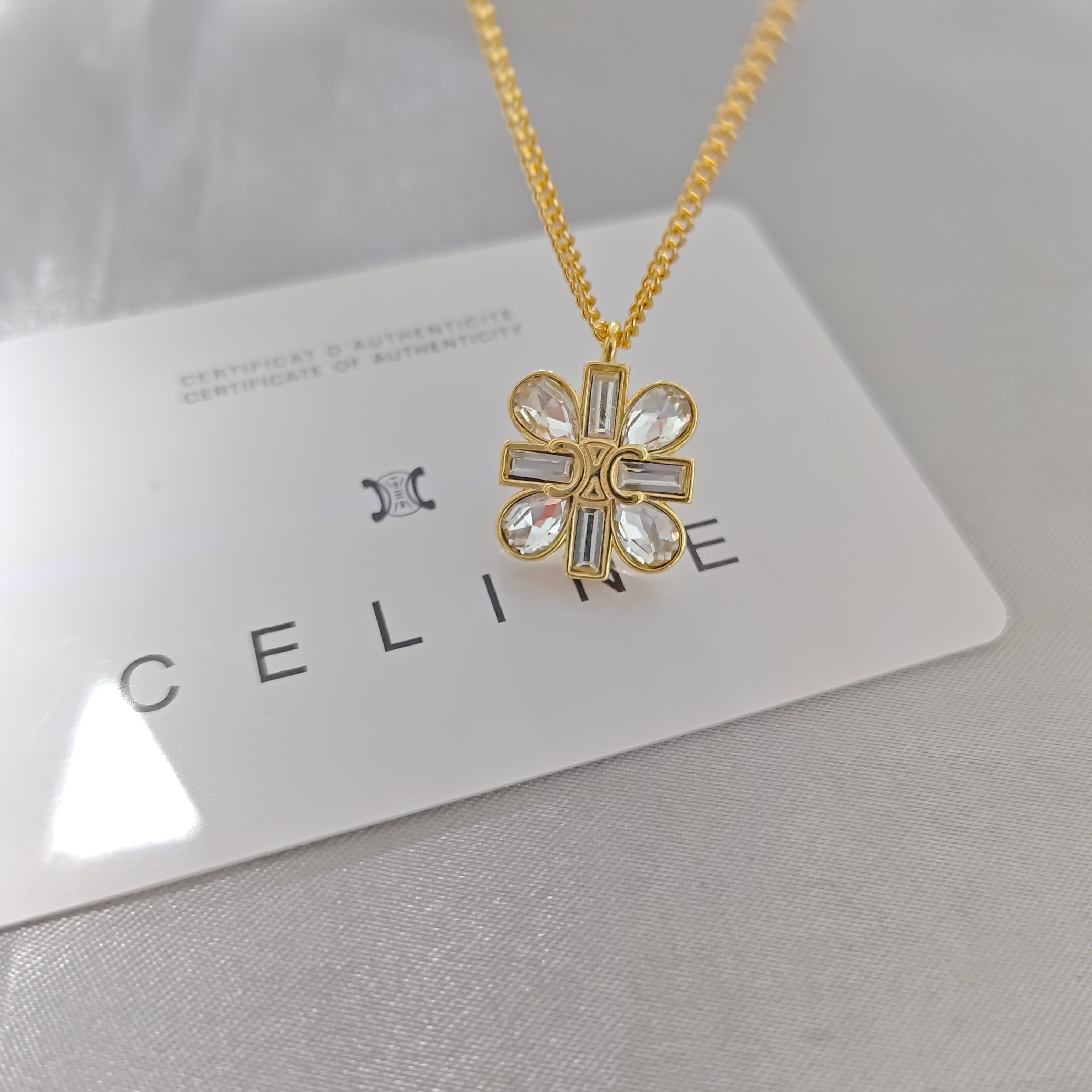 ￥98赛琳项链：凯旋门新款daisy镶钻米字项链秋冬慵懒气质百搭项链