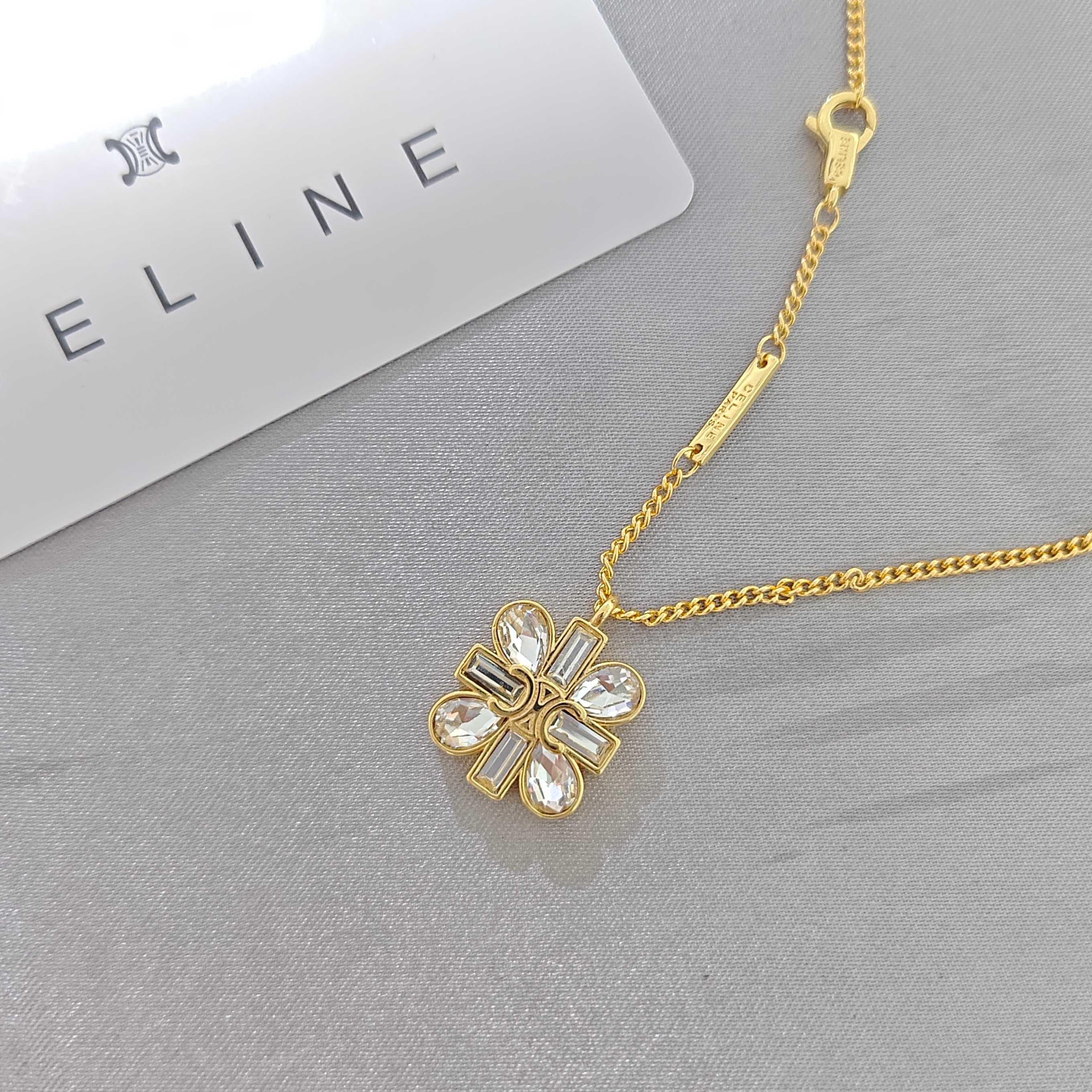 ￥98赛琳项链：凯旋门新款daisy镶钻米字项链秋冬慵懒气质百搭项链