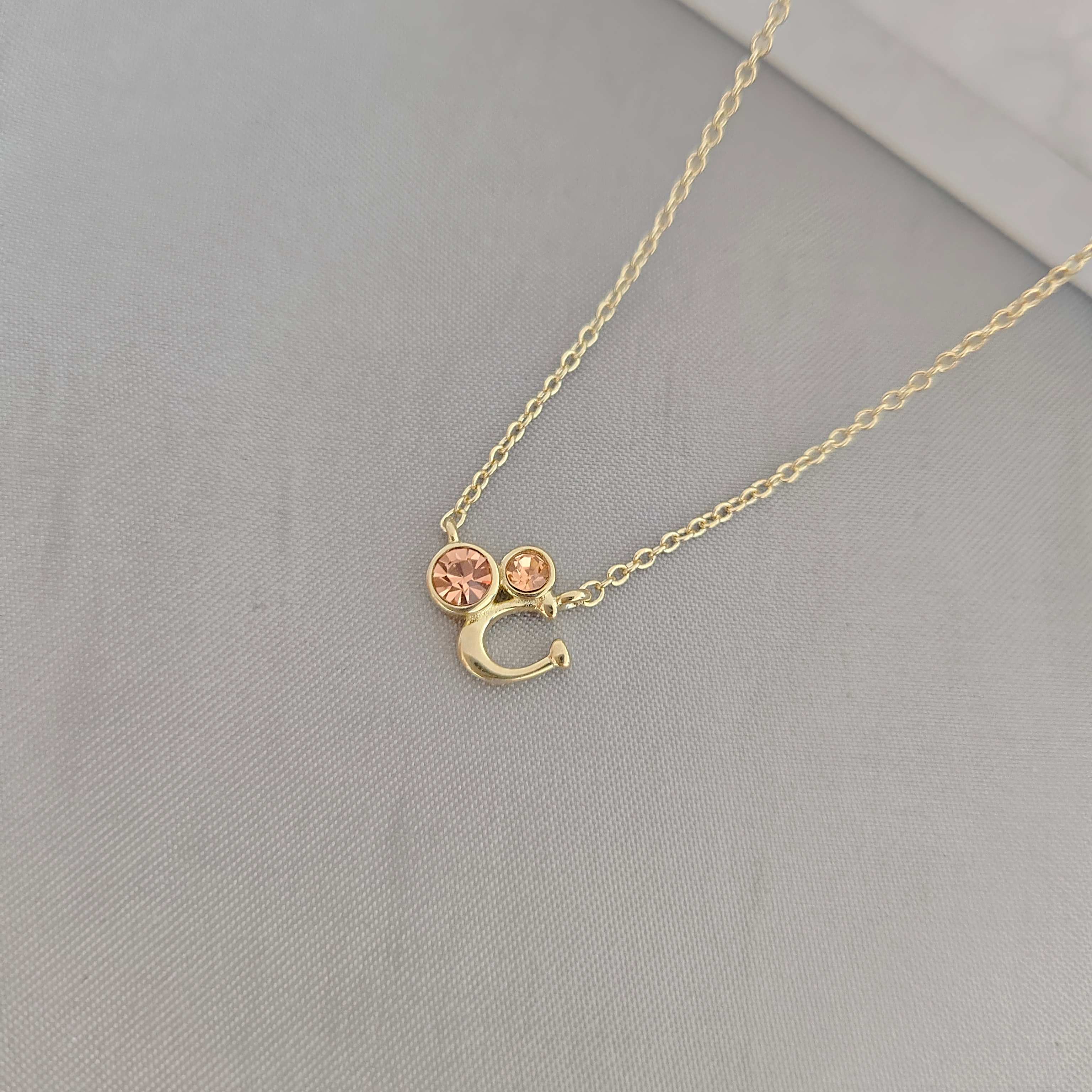 ￥108 蔻驰项链：COA新款项链钻不规则字母项链复古气质小众设计感项链