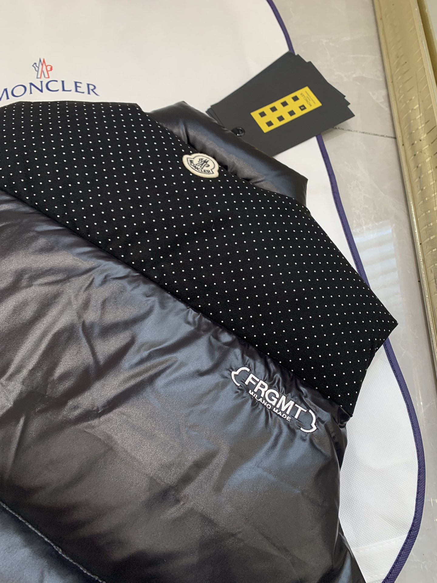 Moncler蒙口 Fragment藤浩聯名 Osten黒色羽绒背心男女兼用