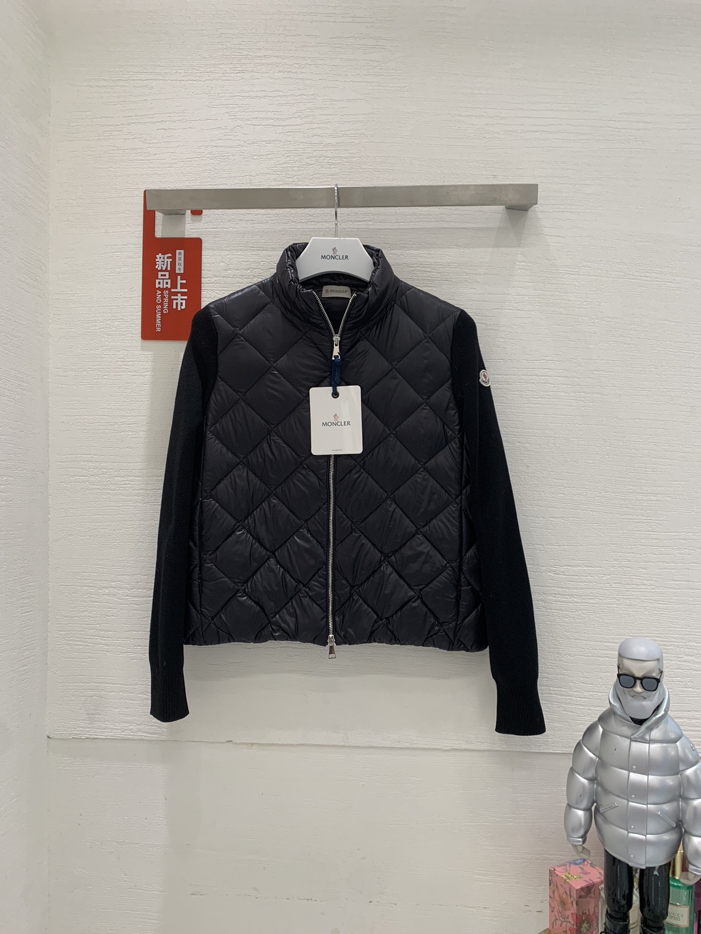 Moncler Vêtements Manteaux & Blousons Veste En Duvet épissure Cachemire Vers le bas Tricot Laine Collection automne – hiver