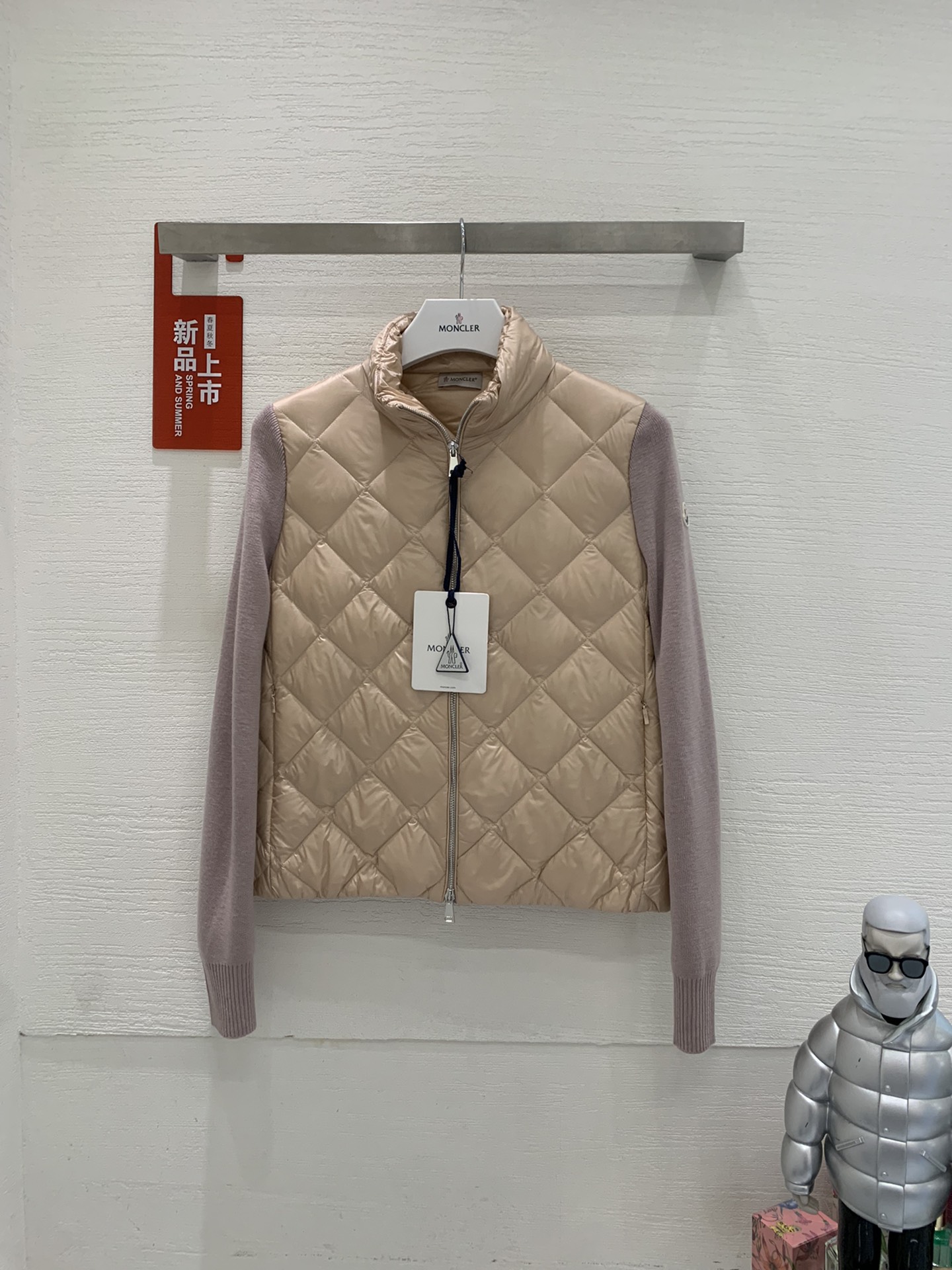 Moncler Vêtements Manteaux & Blousons Veste En Duvet épissure Cachemire Vers le bas Tricot Laine Collection automne – hiver