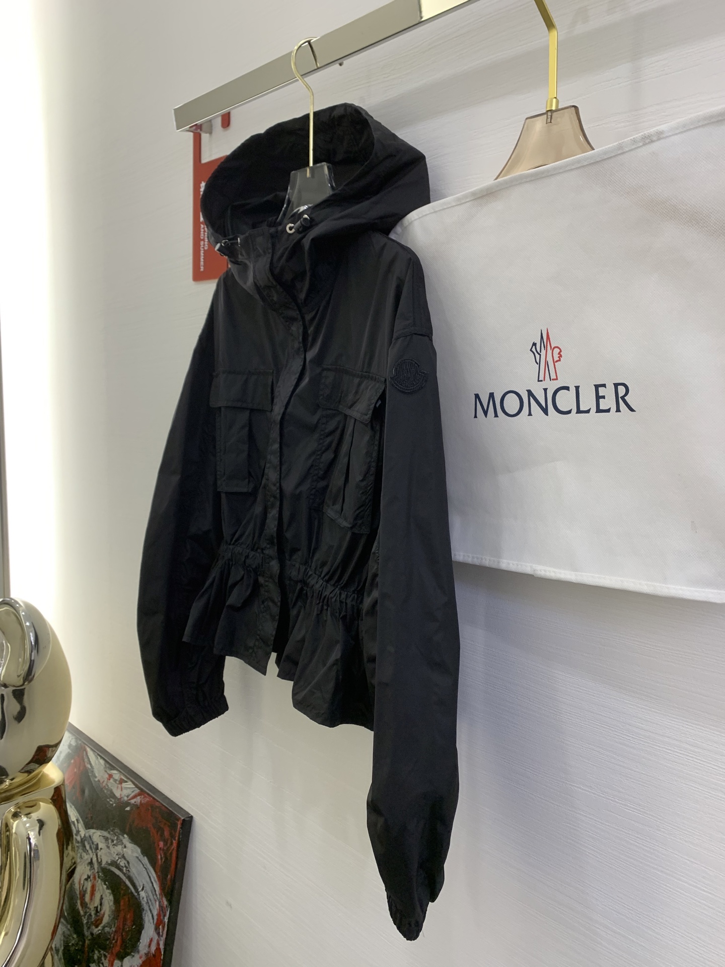 몽클레어 여성 블랙 화이트 플리츠 원피스 레플리카 6516 상세 이미지 2