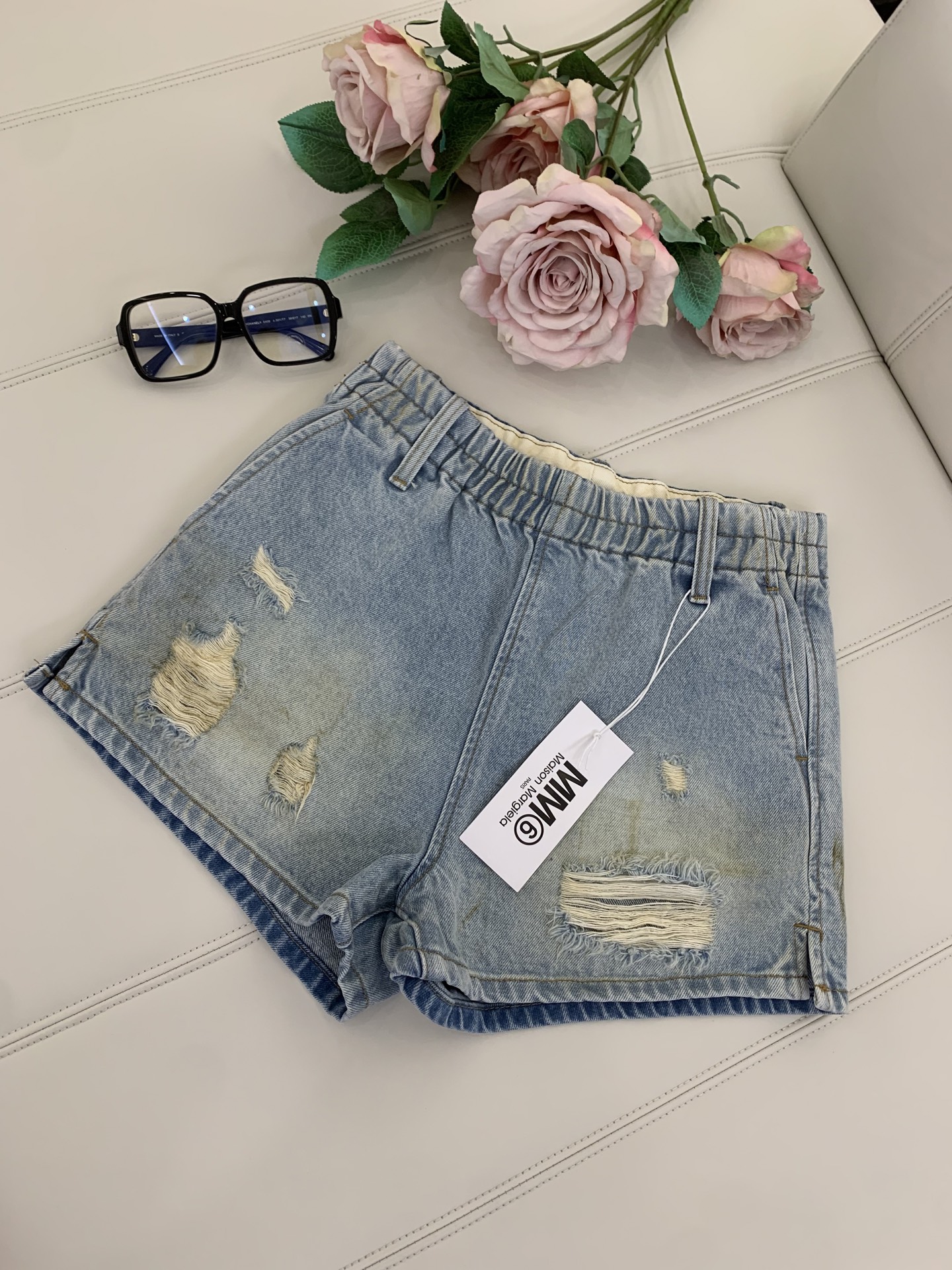 NO:334405,New style MM6 breasted wash water five-part labor jeans shorts, masion margiela, shorts, alexander wang19860909新款冲冲冲 MM6毛边洗水五分工装牛仔短裤,,masion margiela,shorts,alexander wang,Women's clothing