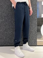 Louis Vuitton Clothing Pants & Trousers Black Blue Grey Cotton Spring/Summer Collection Fashion Casual