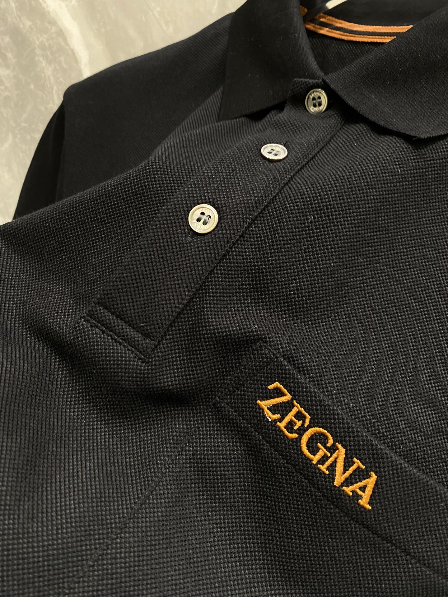 ZEGNA2024ss夏季新款logo男士翻领Polo衫！经典商务男款高端男装的天花板级别的商务男款！简