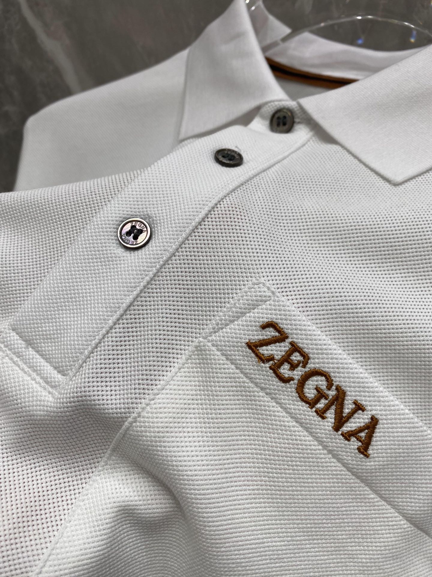 ZEGNA2024ss夏季新款logo男士翻领Polo衫！经典商务男款高端男装的天花板级别的商务男款！简