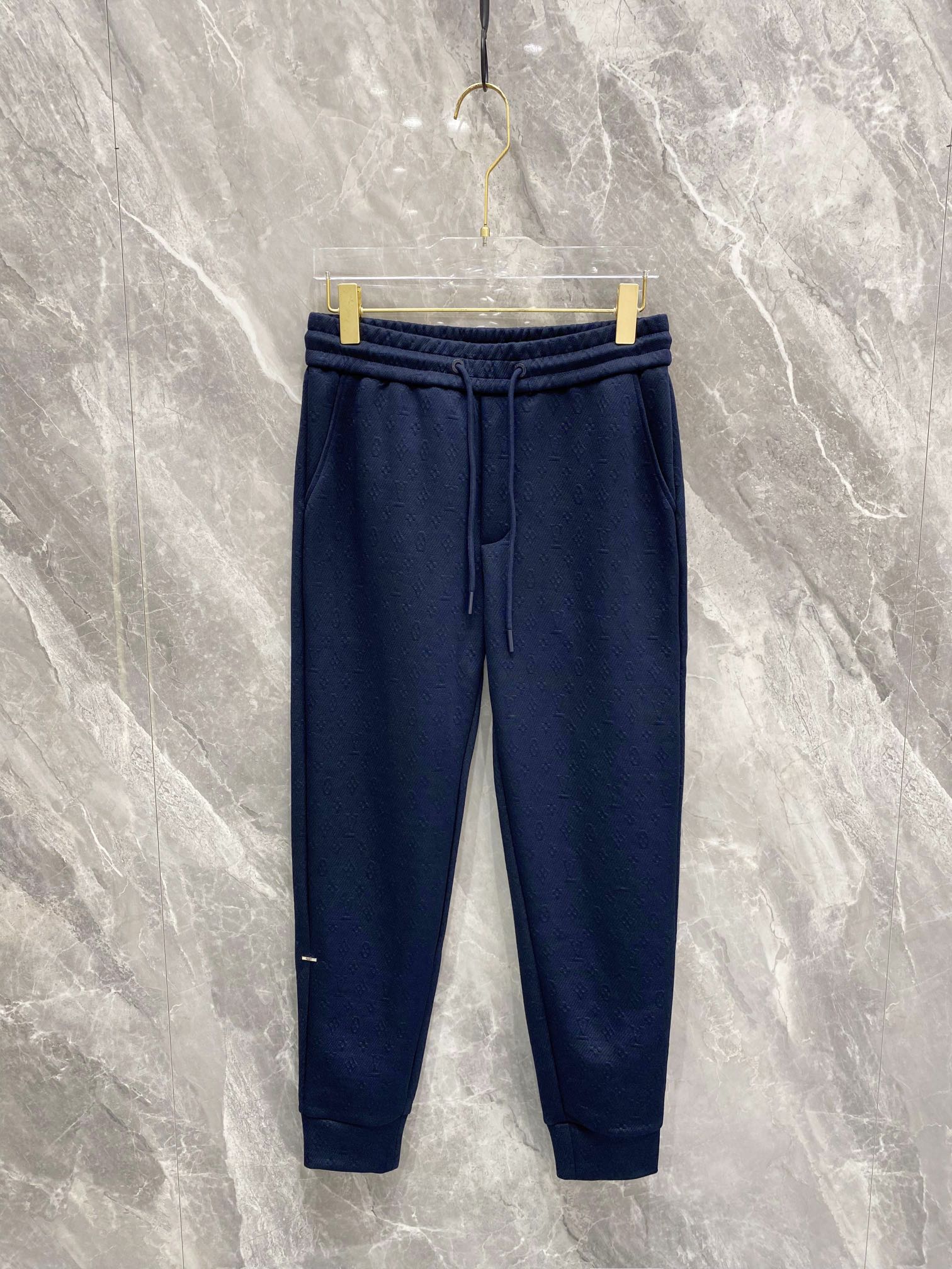 Louis Vuitton Clothing Pants & Trousers Black Blue Grey Cotton Spring/Summer Collection Fashion Casual