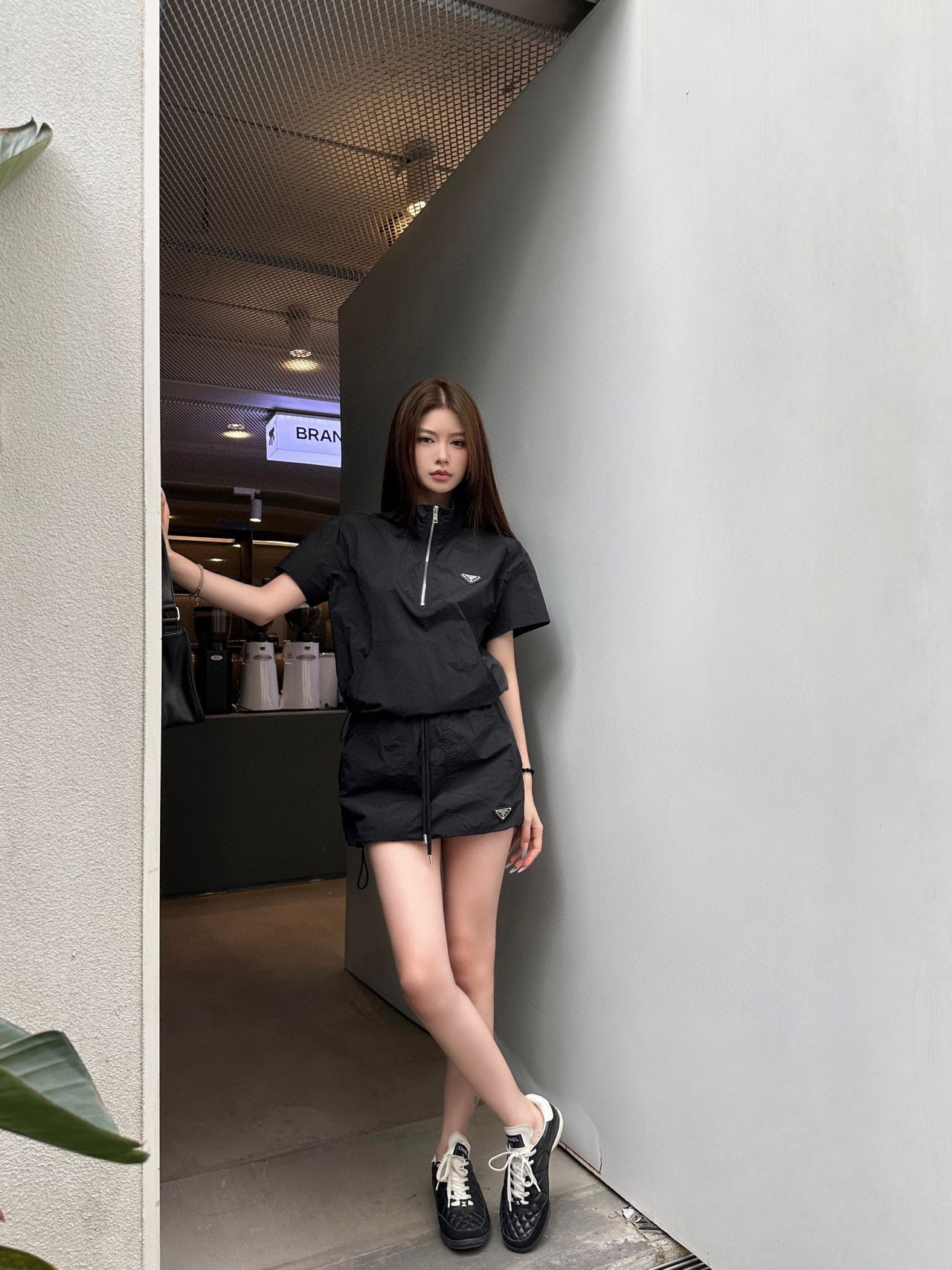 Prada Women's Black Short Sleeve Top and Mini Skirt Set 6 i1747147811905 2368 0 5