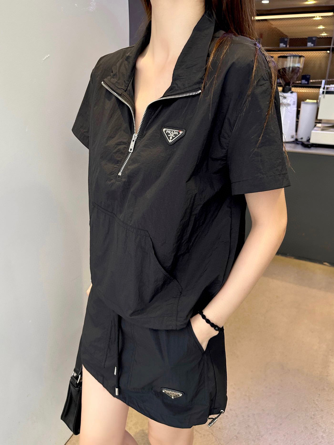 Prada Women's Black Short Sleeve Top and Mini Skirt Set 1 i1747147811905 8822 0 0