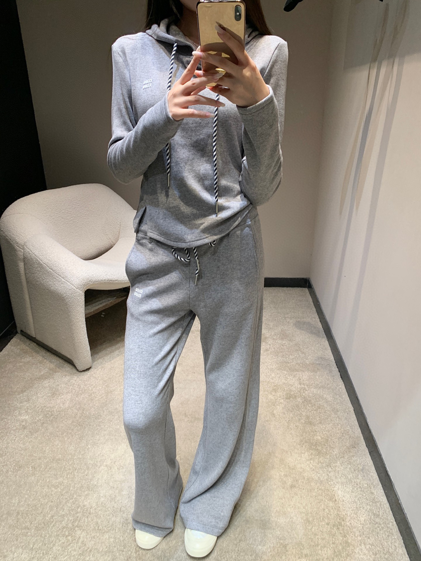 Miu Miu Women's Drawstring Hoodie and Wide Leg Pants Set 5 i1757683736935 1307 0 4