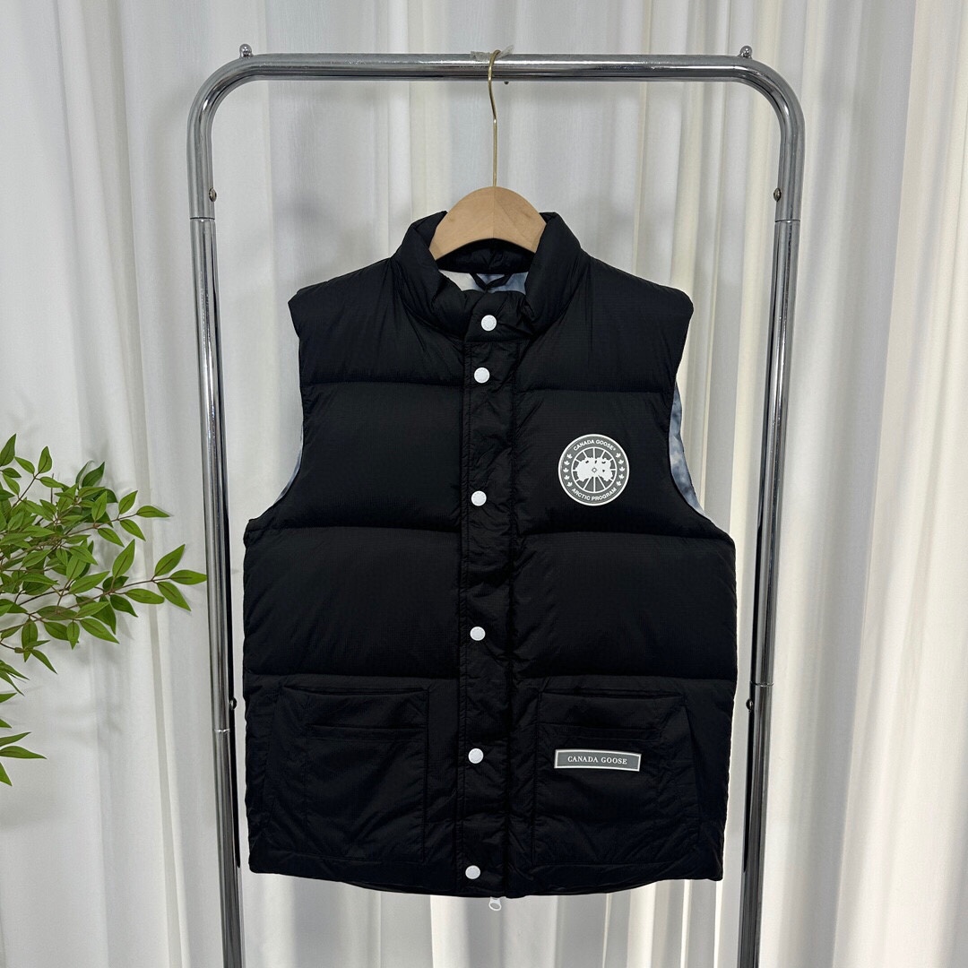 Canada Goose Fashion
 Clothing Down Jacket Waistcoats White Nylon Duck Down