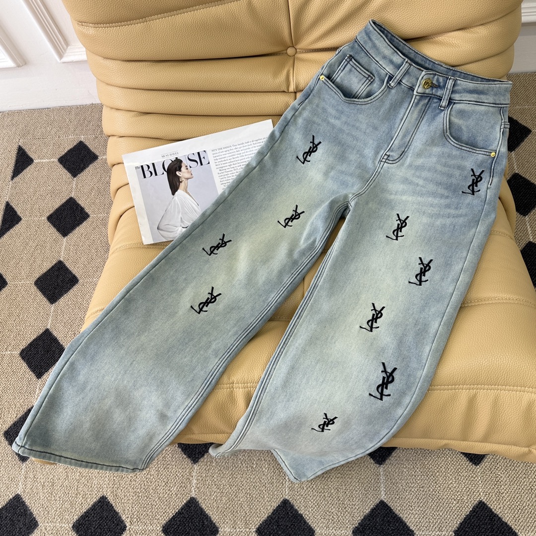 Replica Designer
 Yves Saint Laurent Clothing Jeans Sale online
 Embroidery Fall/Winter Collection