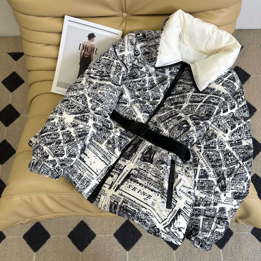 Stylish Dustproof Bags and Winter Costumes with Paris Map Ski Feathers - 图片 1