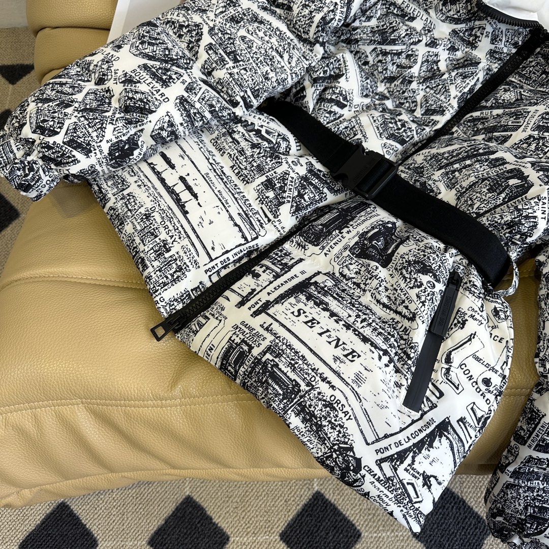 Stylish Dustproof Bags and Winter Costumes with Paris Map Ski Feathers - 图片 7