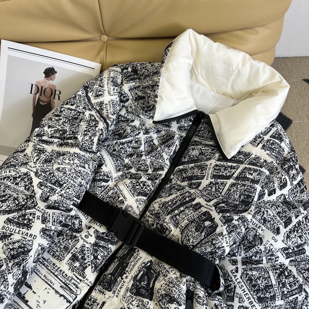 Stylish Dustproof Bags and Winter Costumes with Paris Map Ski Feathers - 图片 2