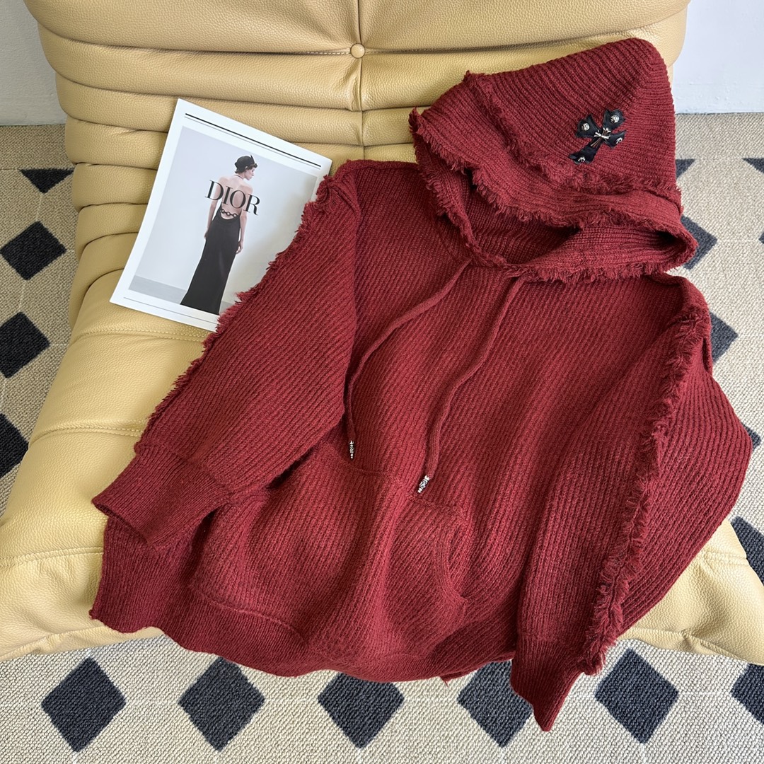 Stylish Red Sweater and Fashionable Suit Set for Autumn and Winter - 图片 1