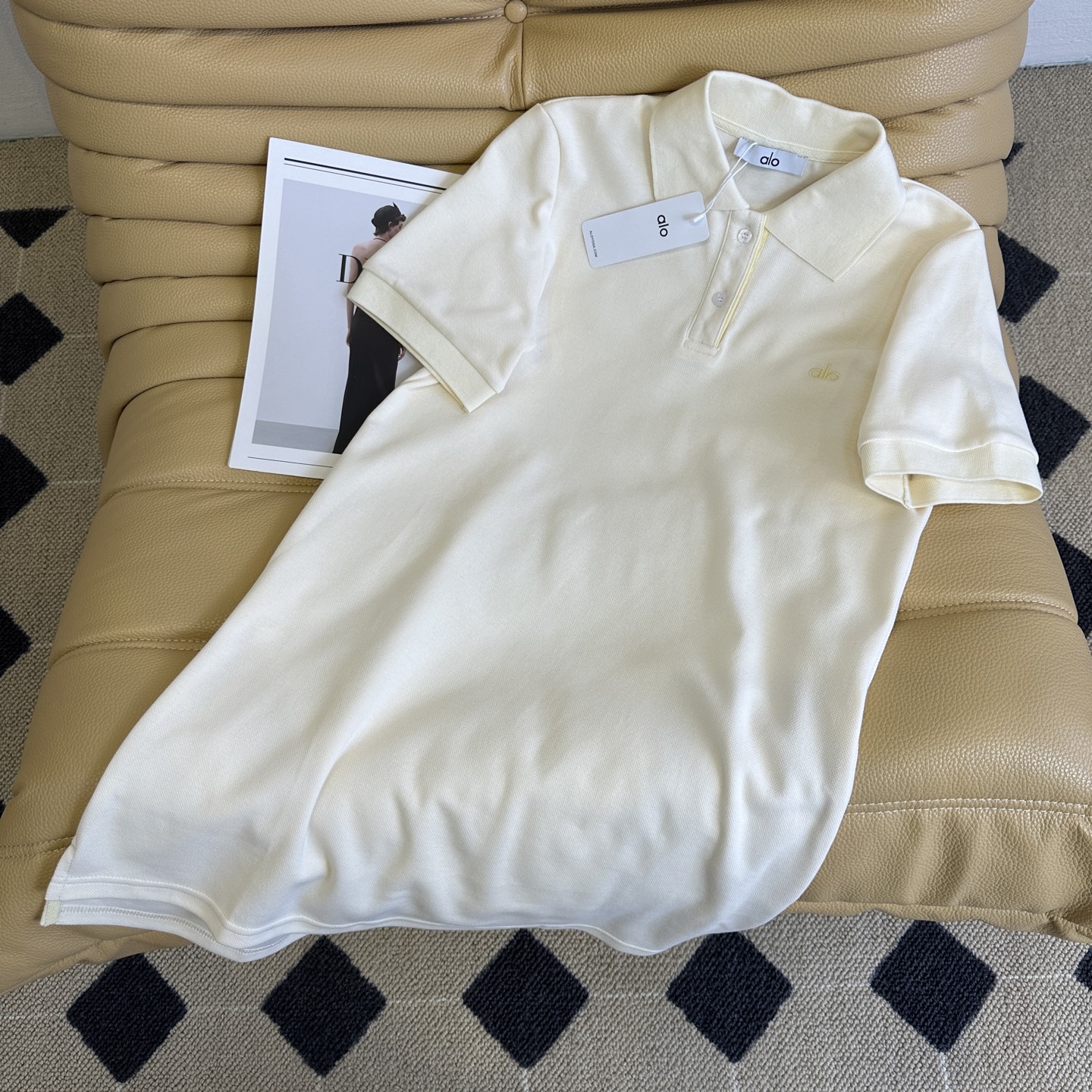 Spring/Summer Fashion: Original Heavy-Handed Female Dress with Alo Embroidery Logo Dots - 图片 1