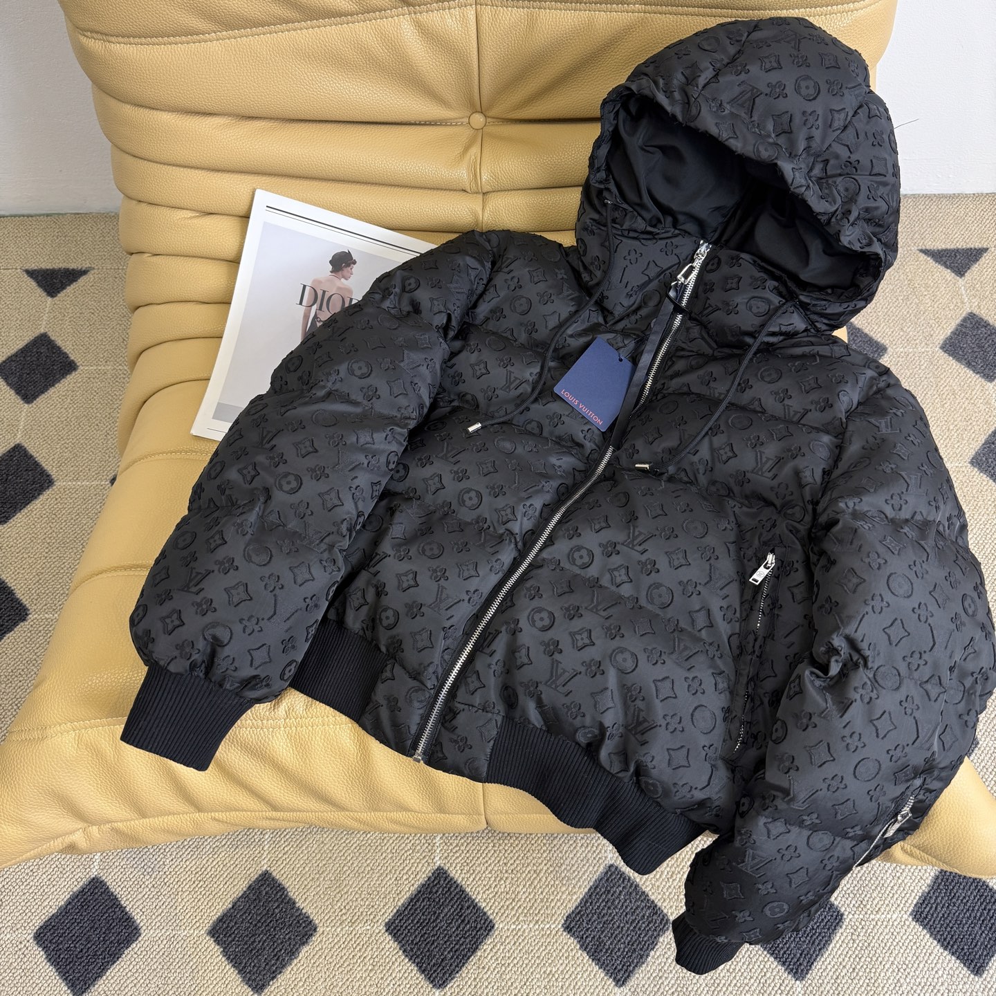 L Classic Monogram Padded Hooded Jacket, Winter Essential Outwear