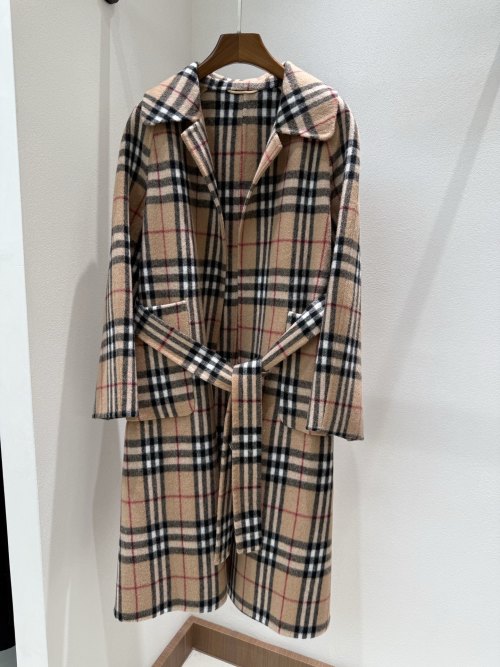 Burberry Inspired Plaid Wool Blend Belted Coat, Classic Design, Three Colors 1 Burberry Inspired Plaid Wool Blend Belted Coat, Classic Design, Three Colors