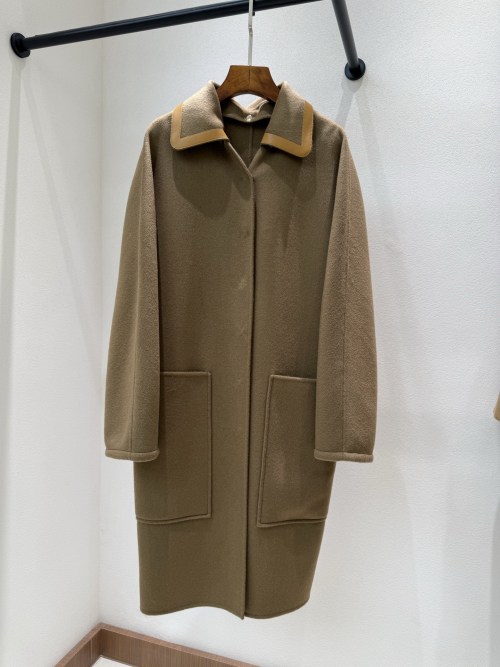 Elegant Wool Blend Coat with Detachable Collar - Perfect for Fall/Winter 1 Elegant Wool Blend Coat with Detachable Collar - Perfect for Fall/Winter