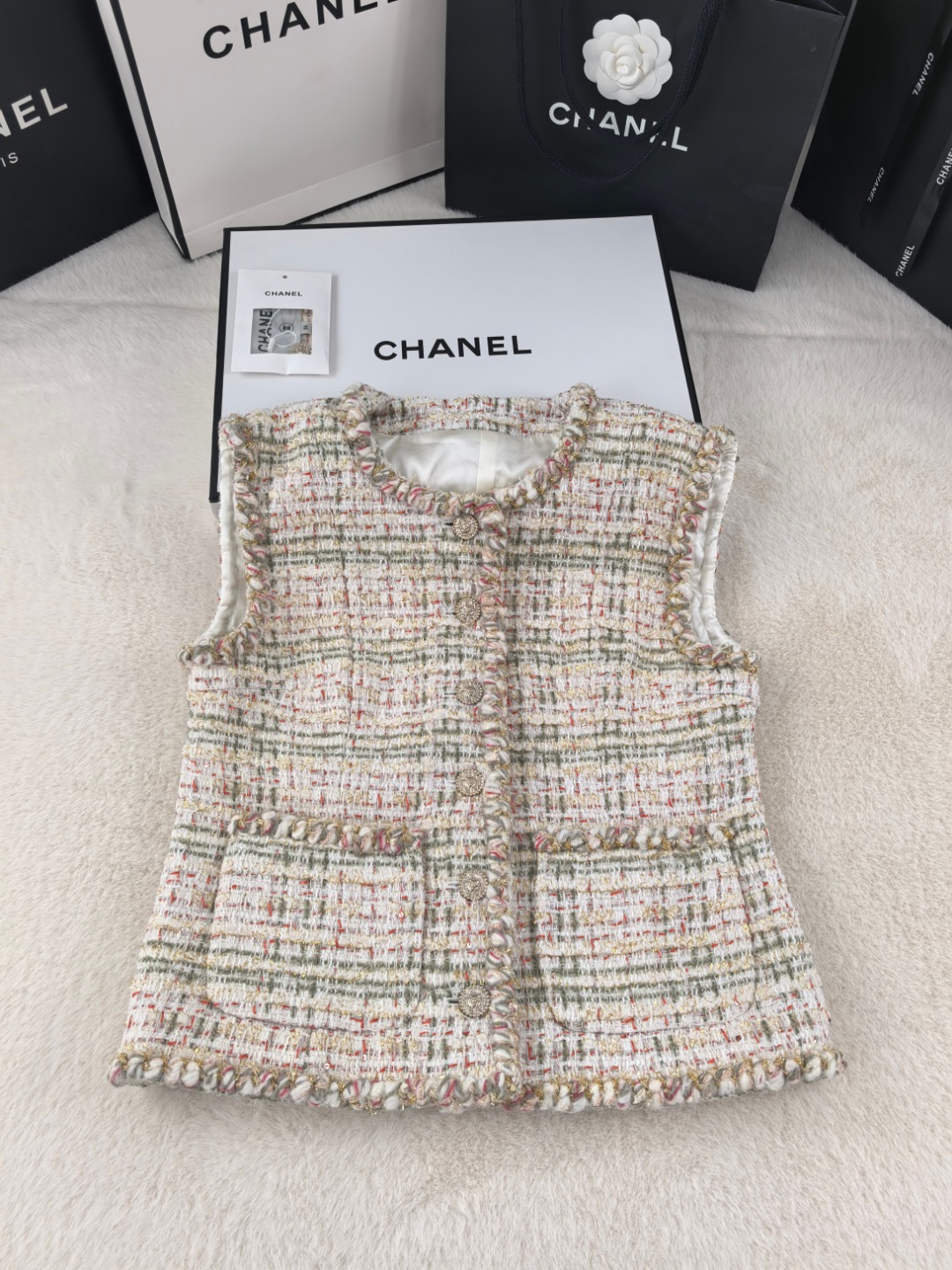 NO:454393,Small Shang pattern contrasting vest YB1:1 Three-code spot, alexander wang19860909小香格纹撞色马甲 YB1:1 三码现货,,alexander wang,Women's clothing