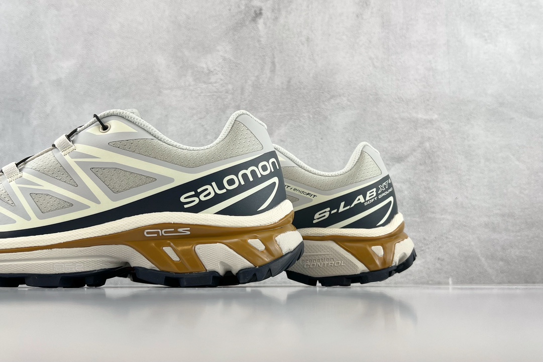 SALOMON XT-6 gray and white main one all raw materials 471366