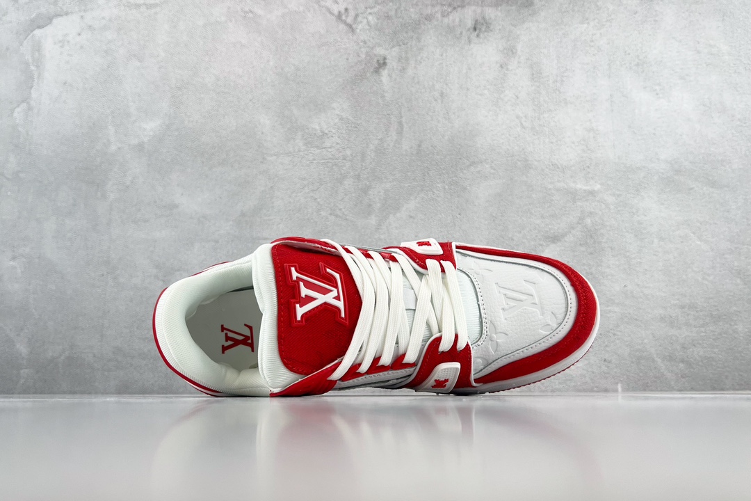 Louis vuitton Trainer white red 1AANFH