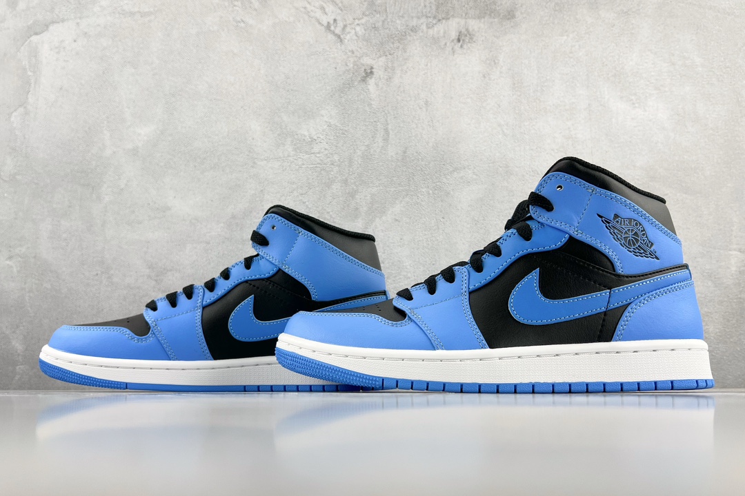 260 Jordan Air Jordan 1 Mid "University Blue"蓝黑 DQ8426-401