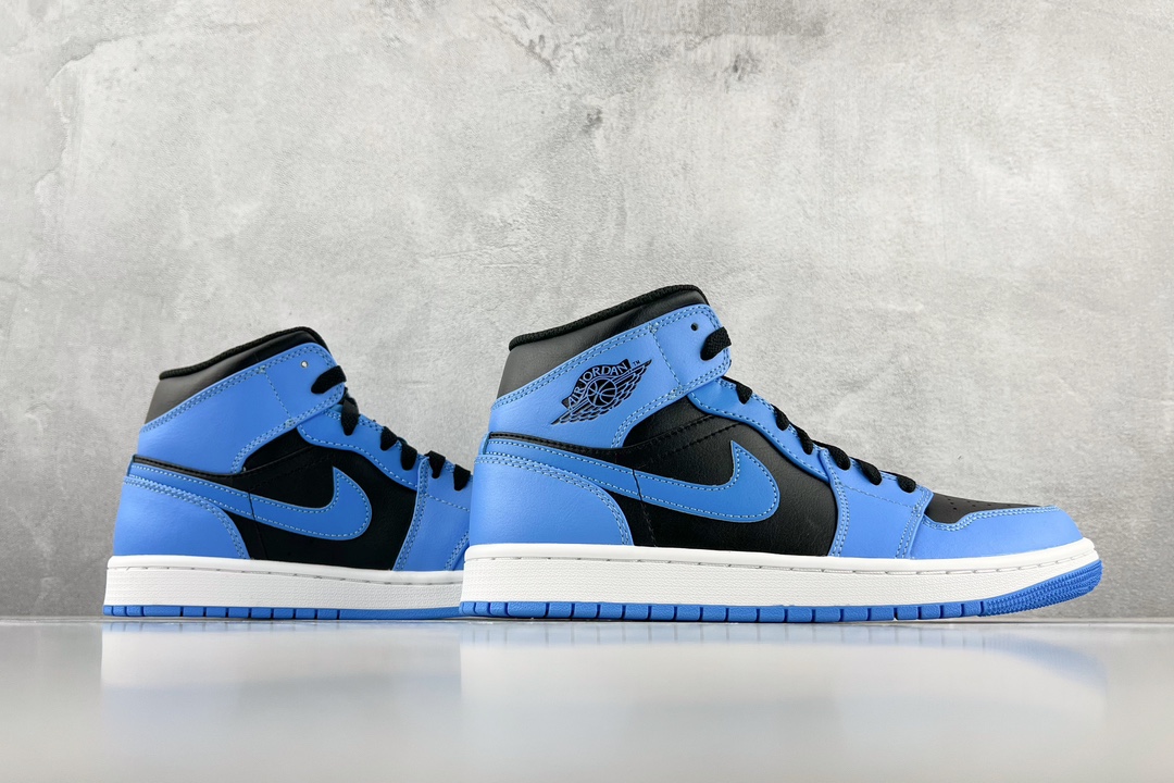 260 Jordan Air Jordan 1 Mid "University Blue"蓝黑 DQ8426-401