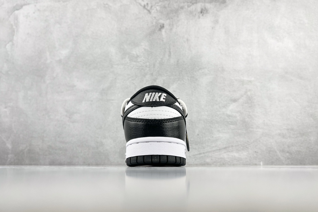 Customized sneakers Nike Dunk Low Petro ”Black” Panda Black and White DD1391-100