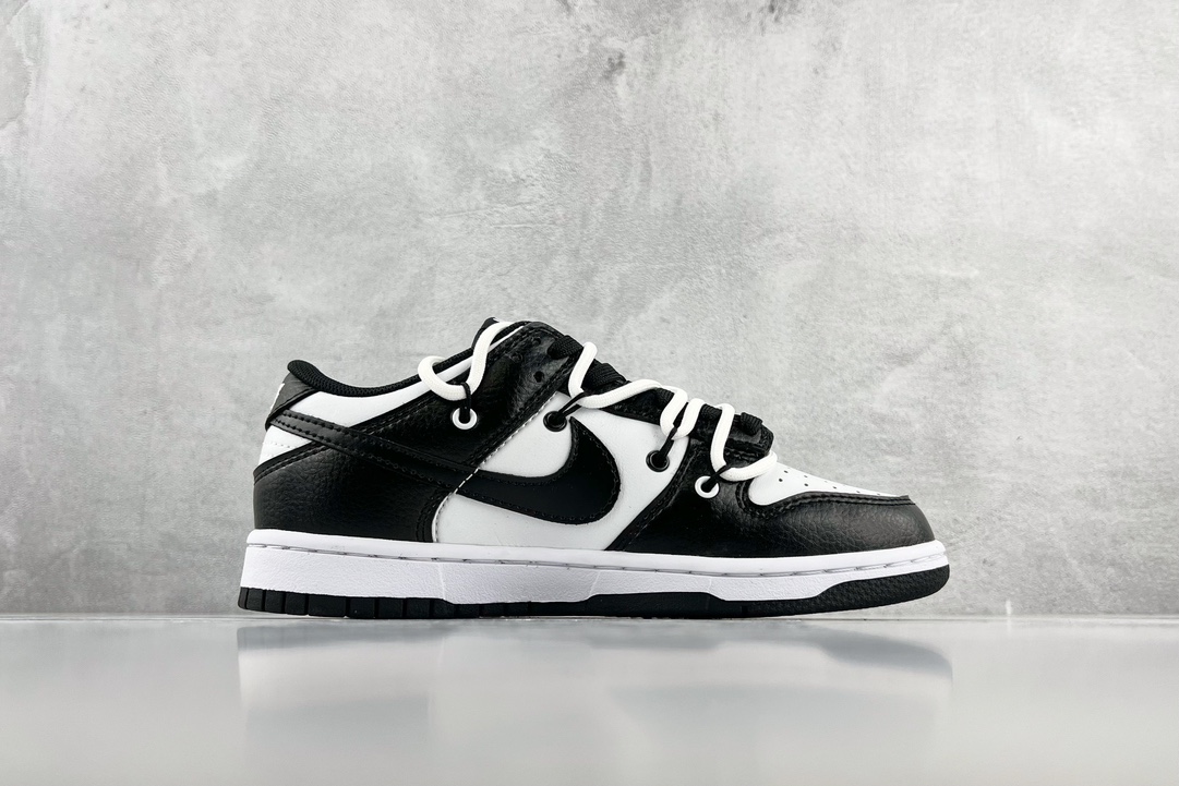 Customized sneakers Nike Dunk Low Petro ”Black” Panda Black and White DD1391-100