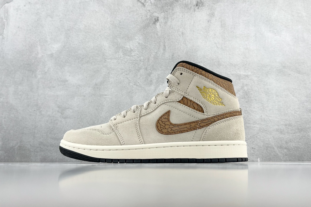 260 Jordan Air Jordan 1 Mid ”Brown Elephant” 白棕 DZ4129-102