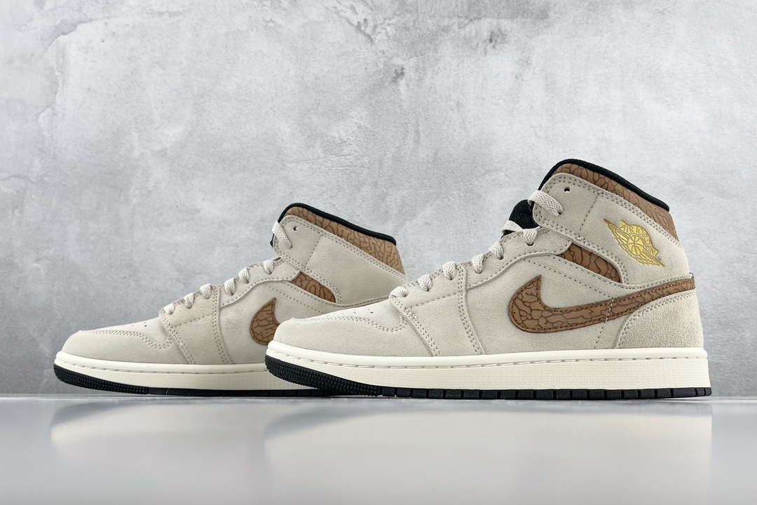 260 Jordan Air Jordan 1 Mid ”Brown Elephant” 白棕 DZ4129-102